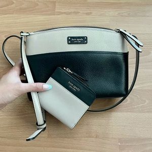 KATE SPADE 2 Tone Leather Matching Bag & Wallet